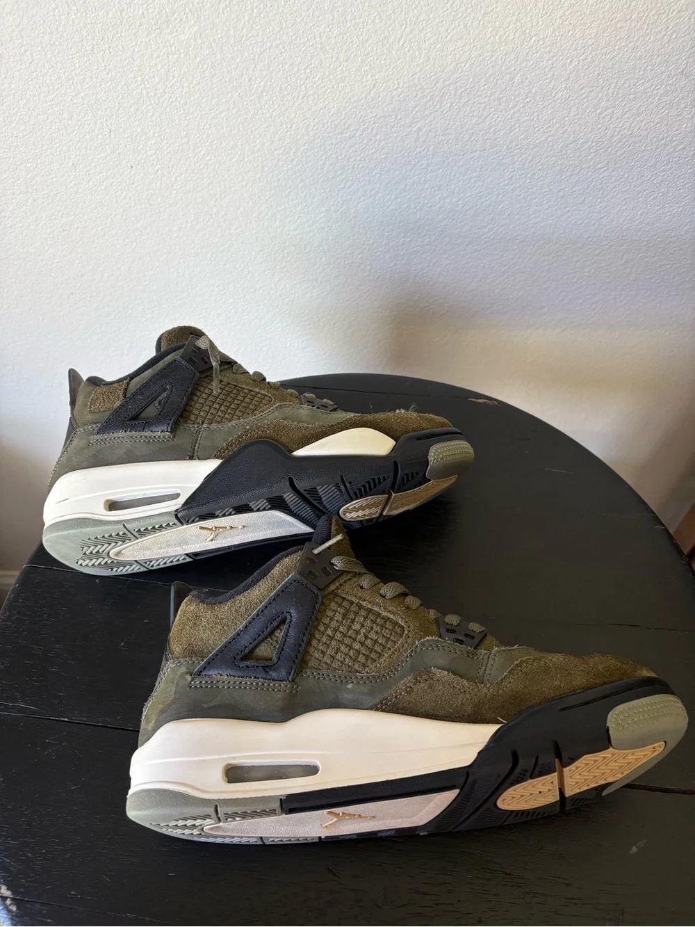 Nike Air Jordan 4 YOUTH Sneakers - Olive/Black